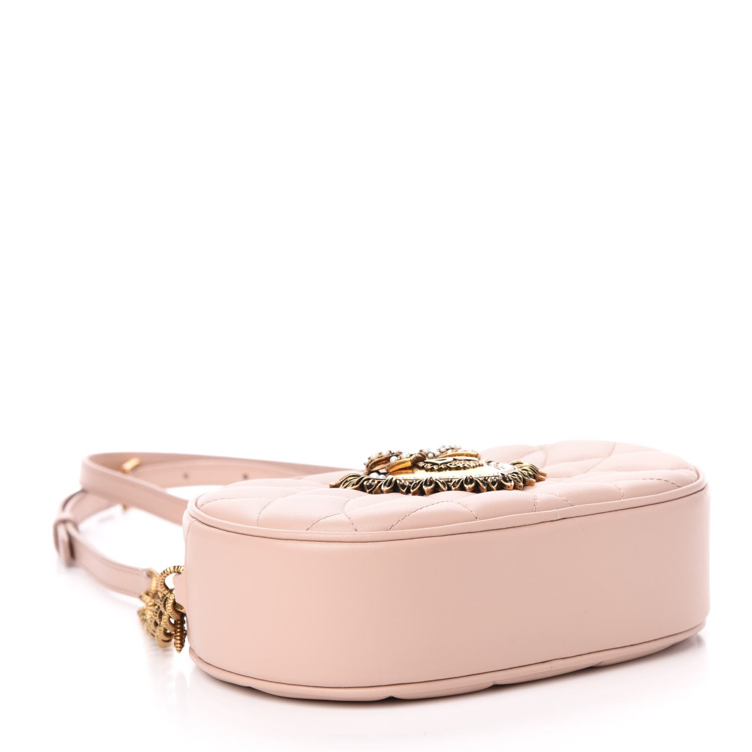 Dolce & Gabbana Calfskin Devotion Crossbody Bag Pale Pink 4 of 10
