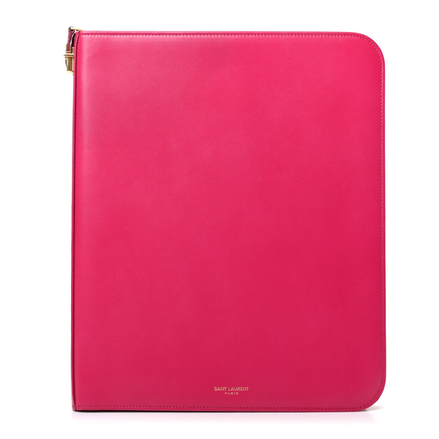 Smooth Calfskin Tuc iPad Case Fushia