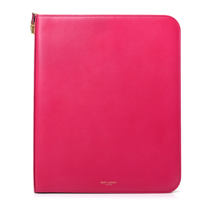 Saint Laurent Smooth Calfskin Tuc iPad Case Fushia 1 of 8