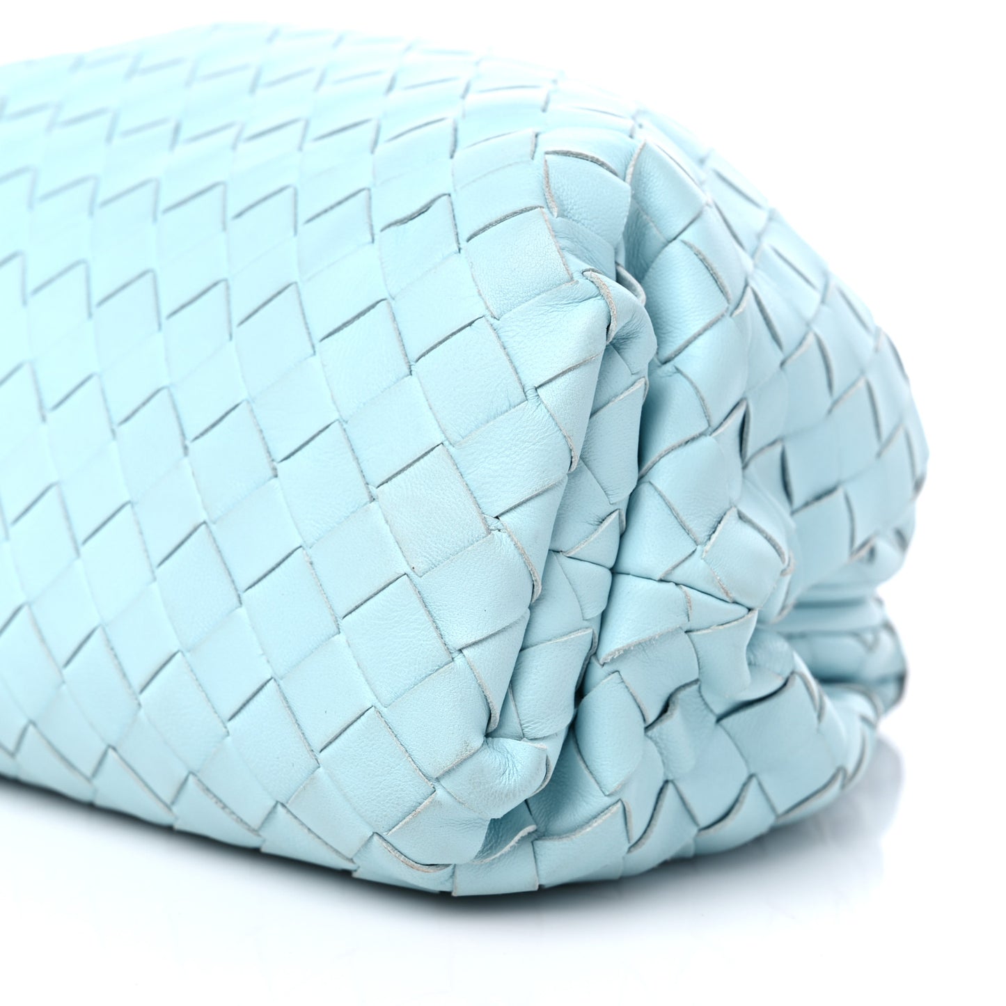 Nappa Maxi Intrecciato The Pouch Oversized Clutch Teal Washed