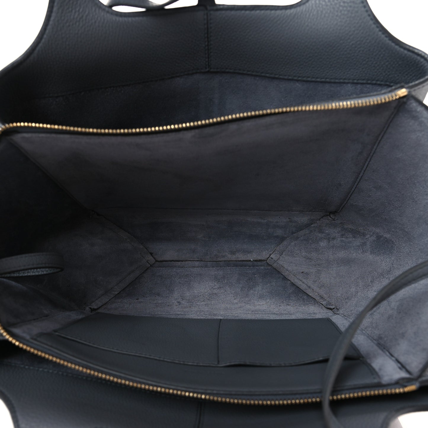 Baby Grained Calfskin Medium Tri-Fold Bag Grey