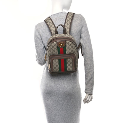 Gucci GG Supreme Monogram Calfskin Web Small Ophidia Day Backpack Beige Ebony New Acero 2 of 10