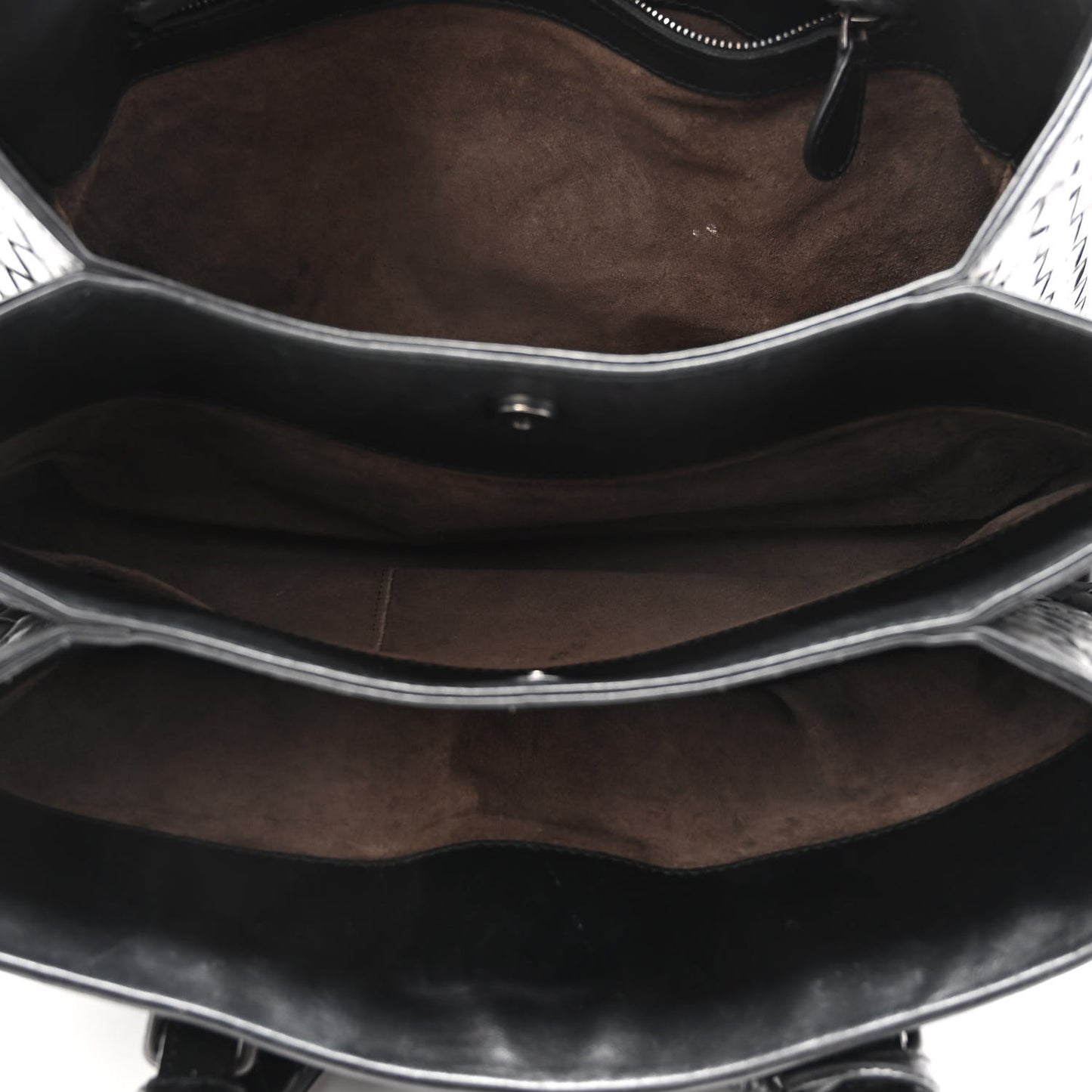 Nappa Intrecciato Medium Roma Tote Black
