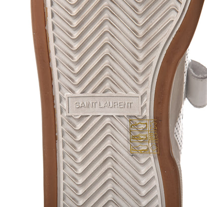 Saint Laurent Perforated Calfskin Mens Jeddo Sneakers 43 White 7 of 19