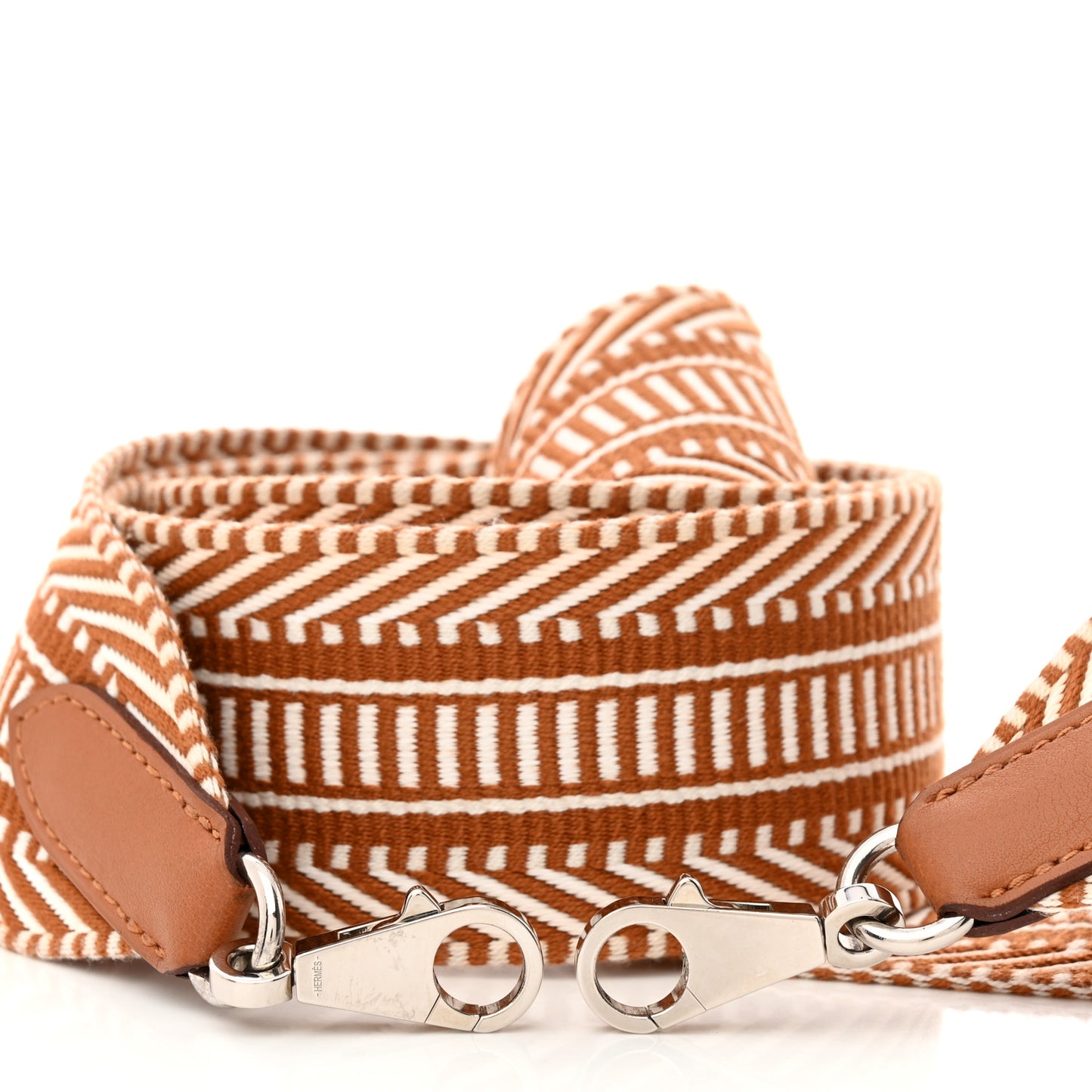 Toile Swift 50mm Sangle Cavale Shoulder Strap Ecru Beige Gold