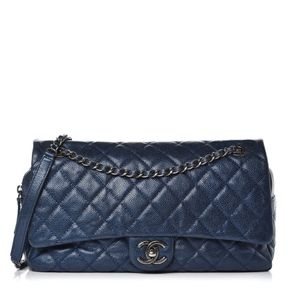 Chanel Iridescent Caviar Quilted Large Chic Flap Blue 1 of 15