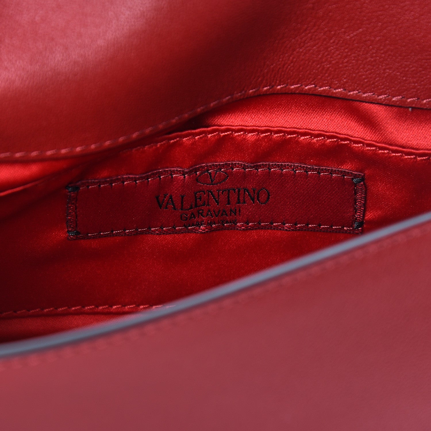 Valentino Garavani Vitello Small Rockstud Chain Flap Crossbody Bag Red 6 of 10