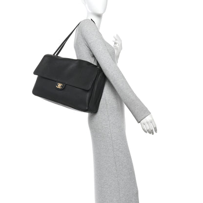 Chanel Grained Calfskin Souplissimo Maxi Flap Black 2 of 11