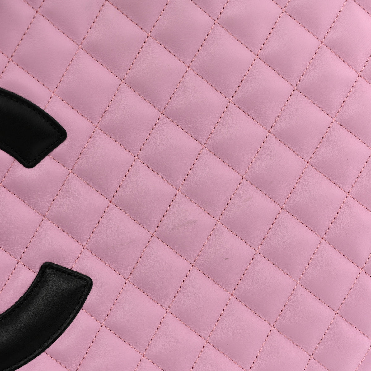 Chanel Calfskin Quilted Large Cambon Tote Pink Black 11 of 11