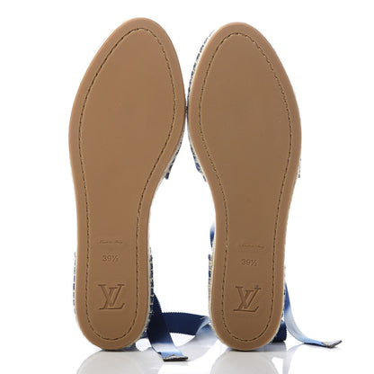 Louis Vuitton Canvas Escale Starboard Espadrille Flats 39.5 Blue 5 of 9