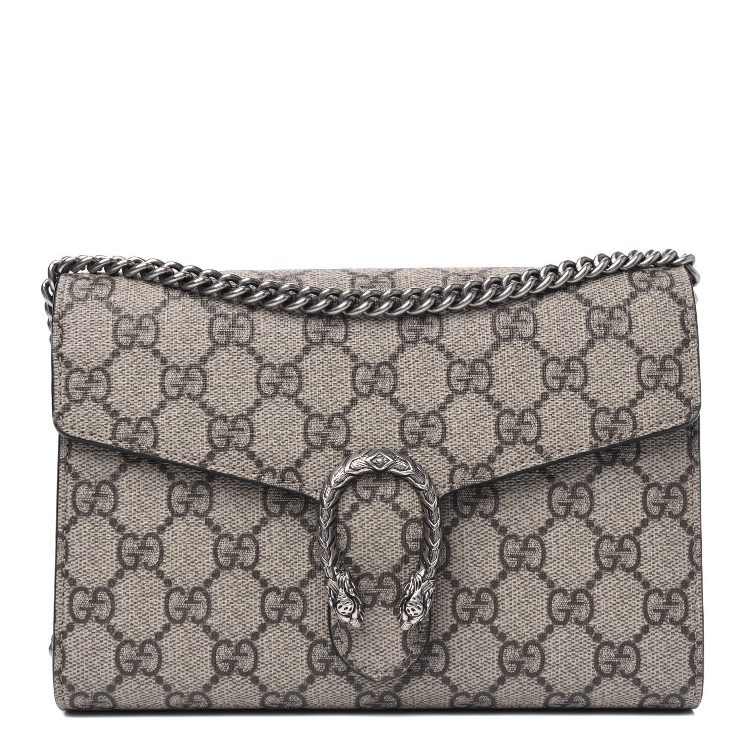 Gucci GG Supreme Monogram Mini Dionysus Chain Wallet Beige Black 1 of 4