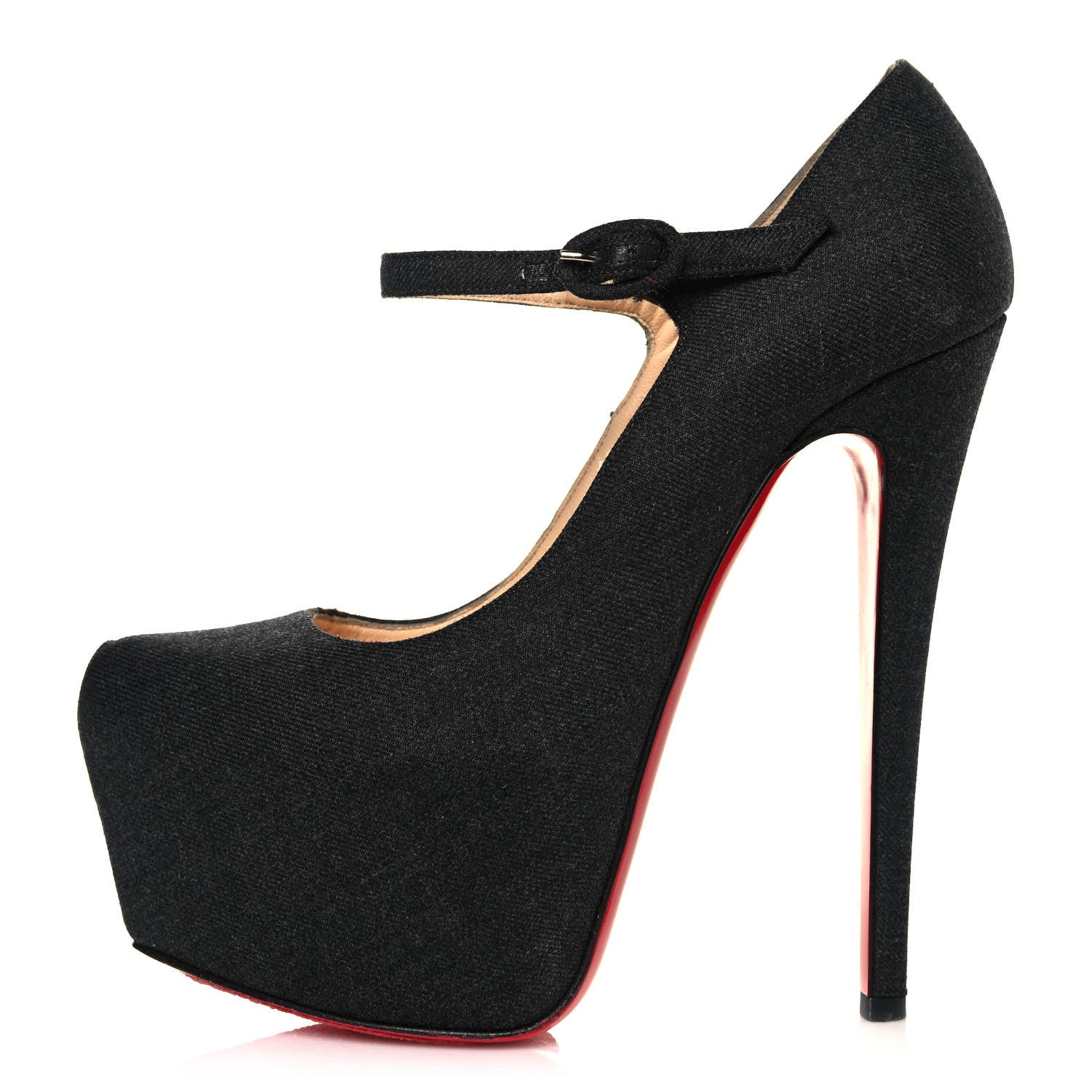 Christian Louboutin Flannel Lady Daf 160 Pumps 36.5 Black 1 of 12