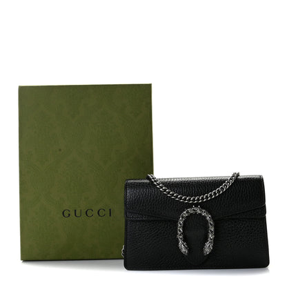 Gucci Calfskin Super Mini Dionysus Shoulder Bag Black 6 of 6