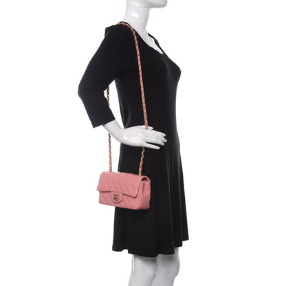 Chanel Lambskin Quilted Mini Rectangular Flap Pink 2 of 11