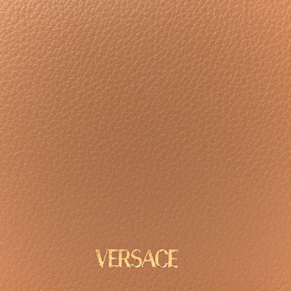 Versace Grained Calfskin La Medusa Flap Shoulder Bag Brown 7 of 11