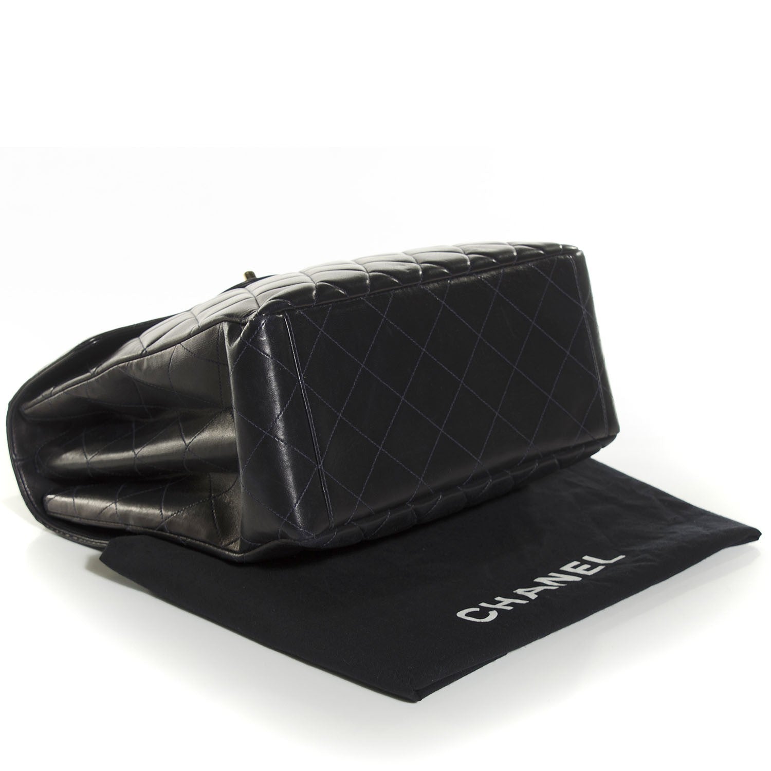 Chanel Lambskin Double Sided Flap Bag Navy 4 of 9