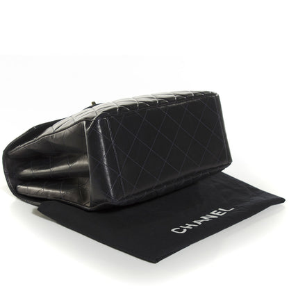 Chanel Lambskin Double Sided Flap Bag Navy 4 of 9