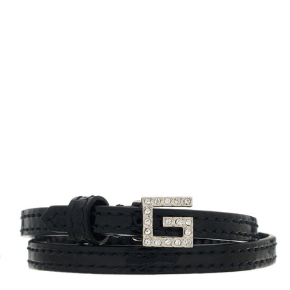 Gucci Patent Crystal G Buckle Choker Black 1 of 6