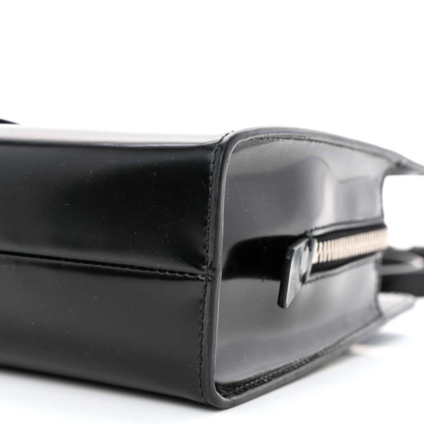 Spazzolato Mini Re-Edition 1995 Double Handle Handbag Black