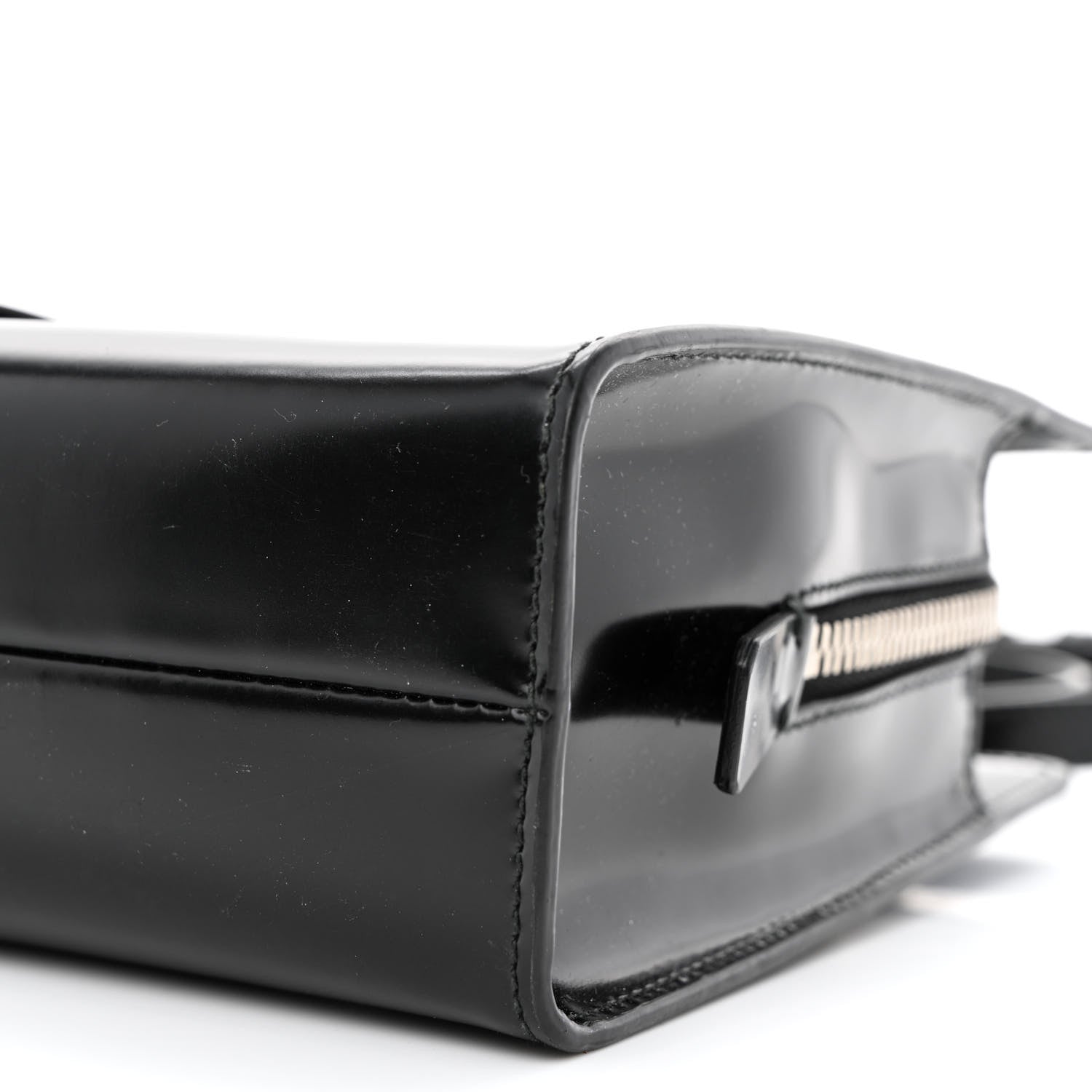 Prada Spazzolato Mini Re-Edition 1995 Double Handle Handbag Black 10 of 10