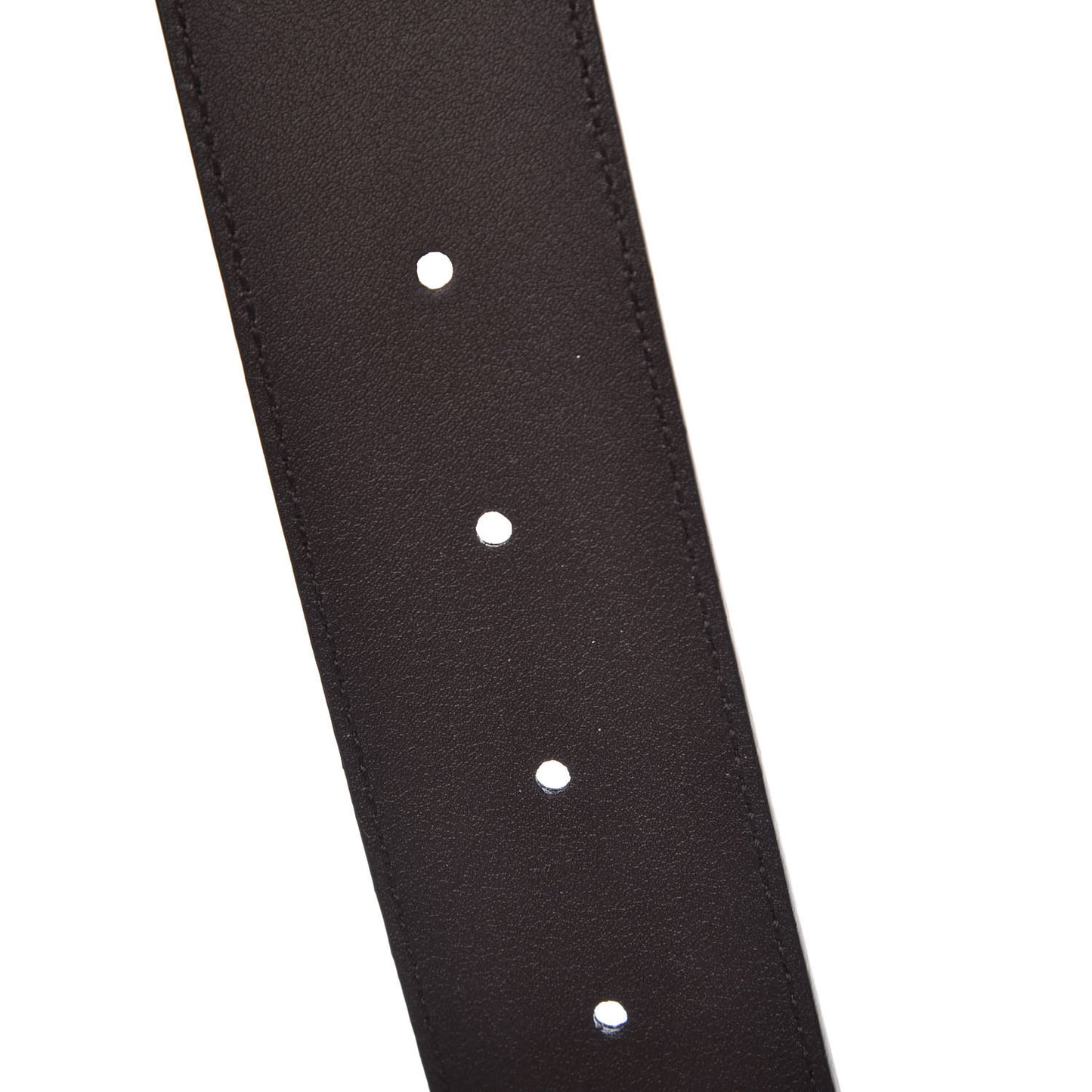 Textured Dollar Calfskin Double G 40mm Belt 95 38 Dark Cocoa