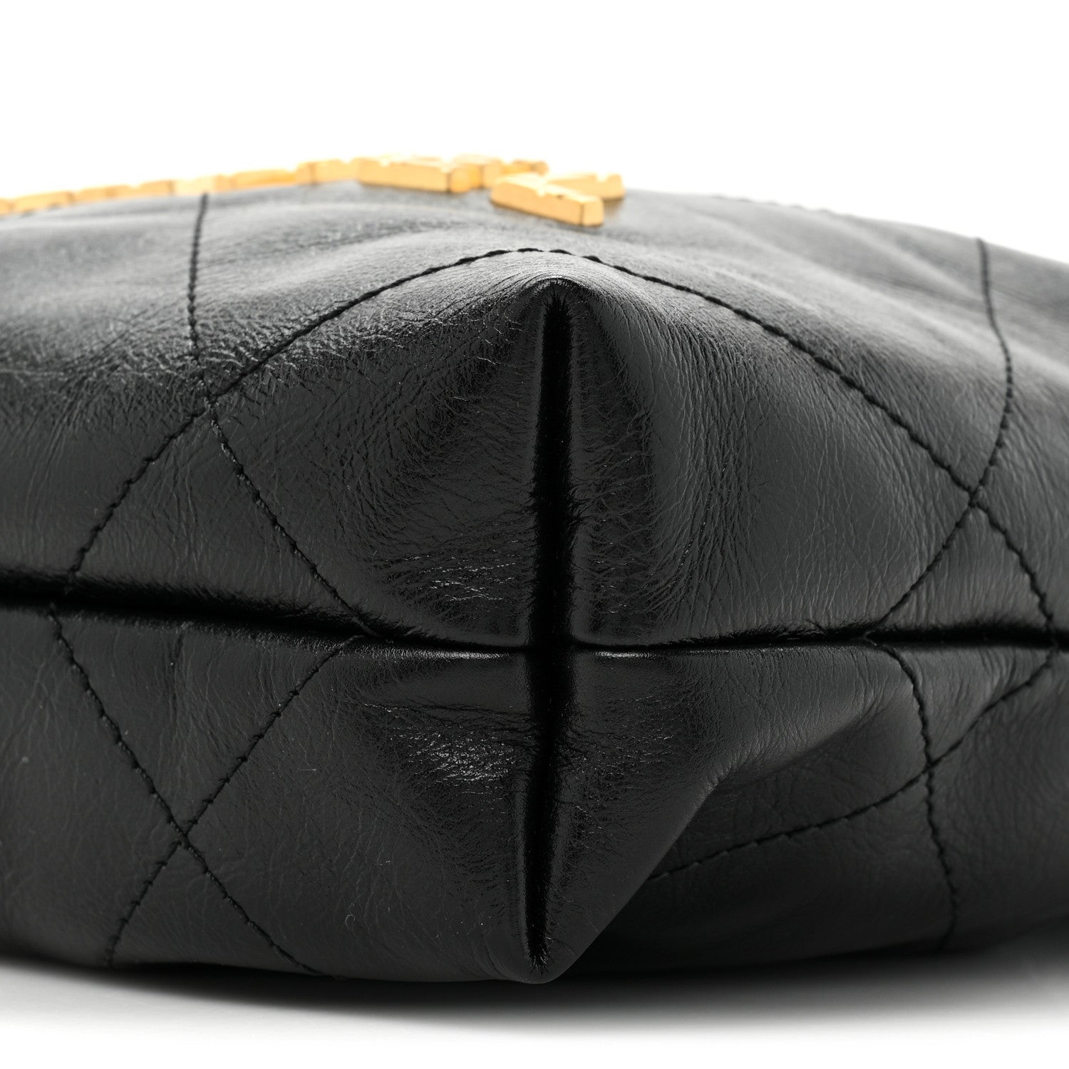 Chanel Shiny Crumpled Calfskin Quilted Pearl Mini Chanel 22 Black 8 of 10
