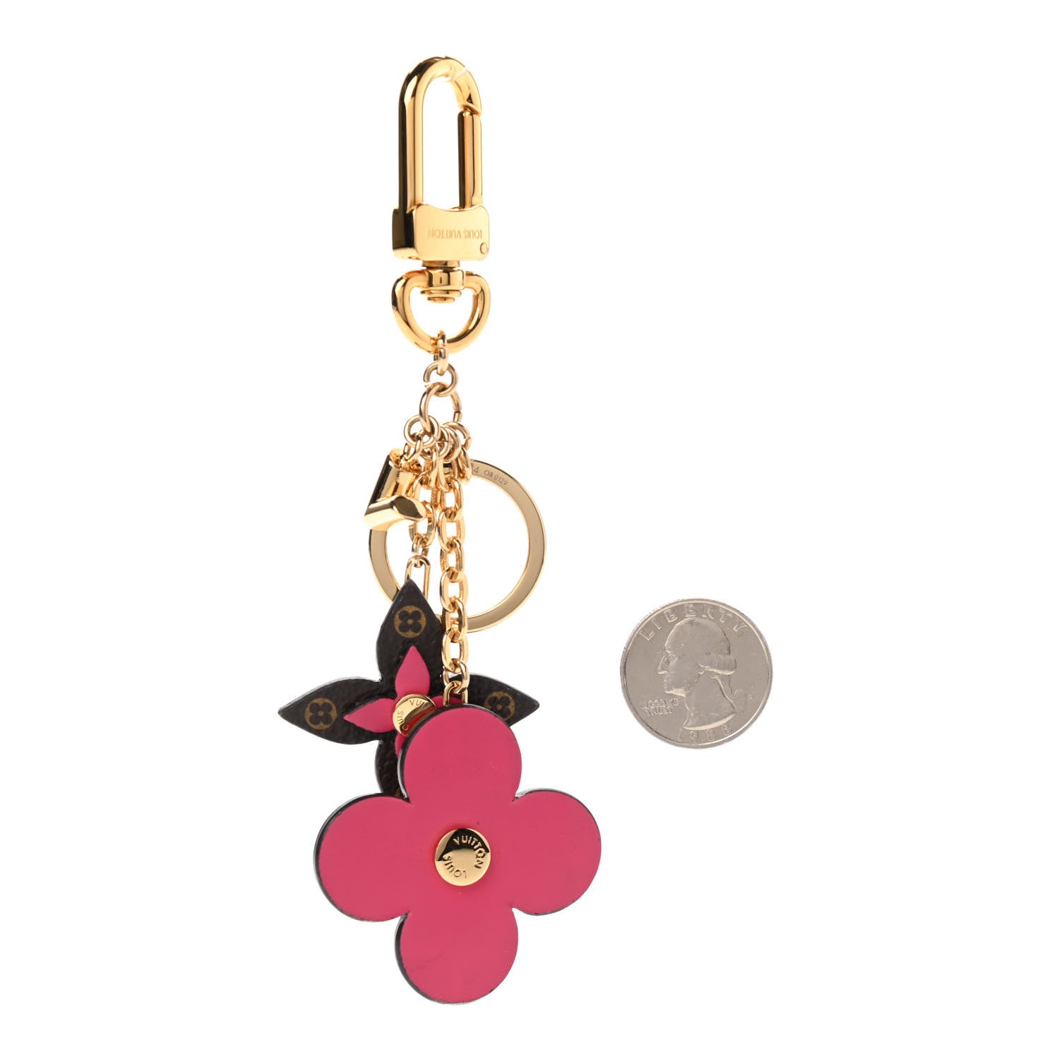 Louis Vuitton Monogram Blooming Flowers Bag Charm Key Holder Brown 2 of 3