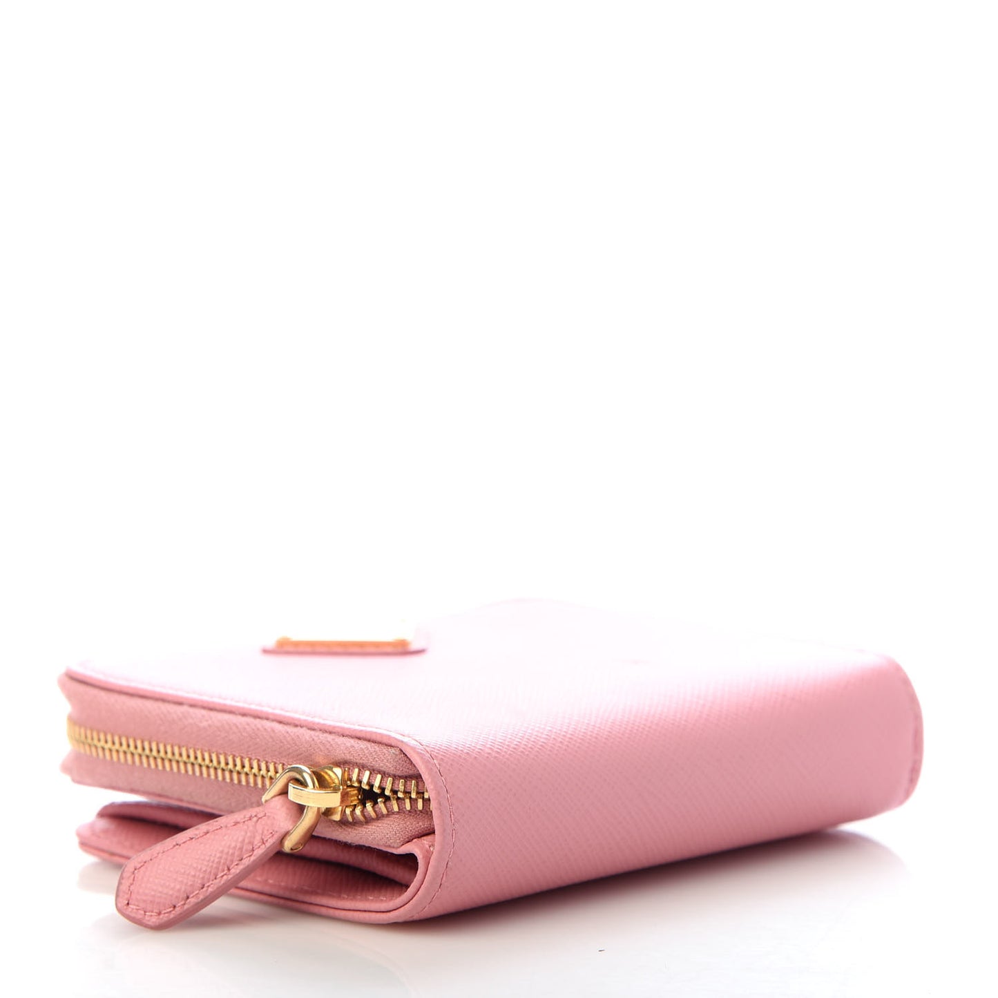 Saffiano Triangle Compact Zip Around Walle Petalo