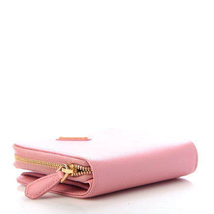 Prada Saffiano Triangle Compact Zip Around Walle Petalo 4 of 6