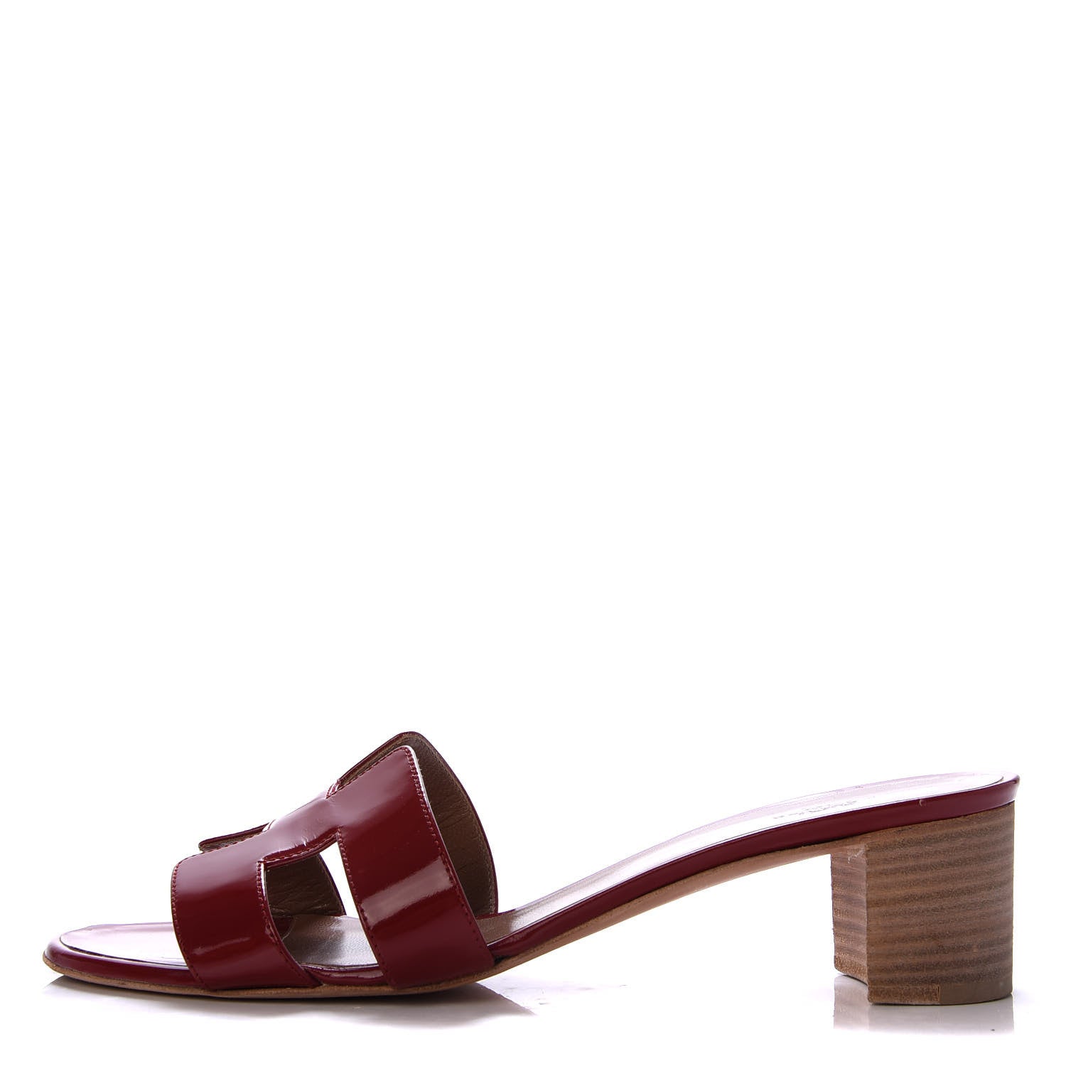 Hermes Patent Oasis Sandals 41 Cherry Tomato 1 of 9