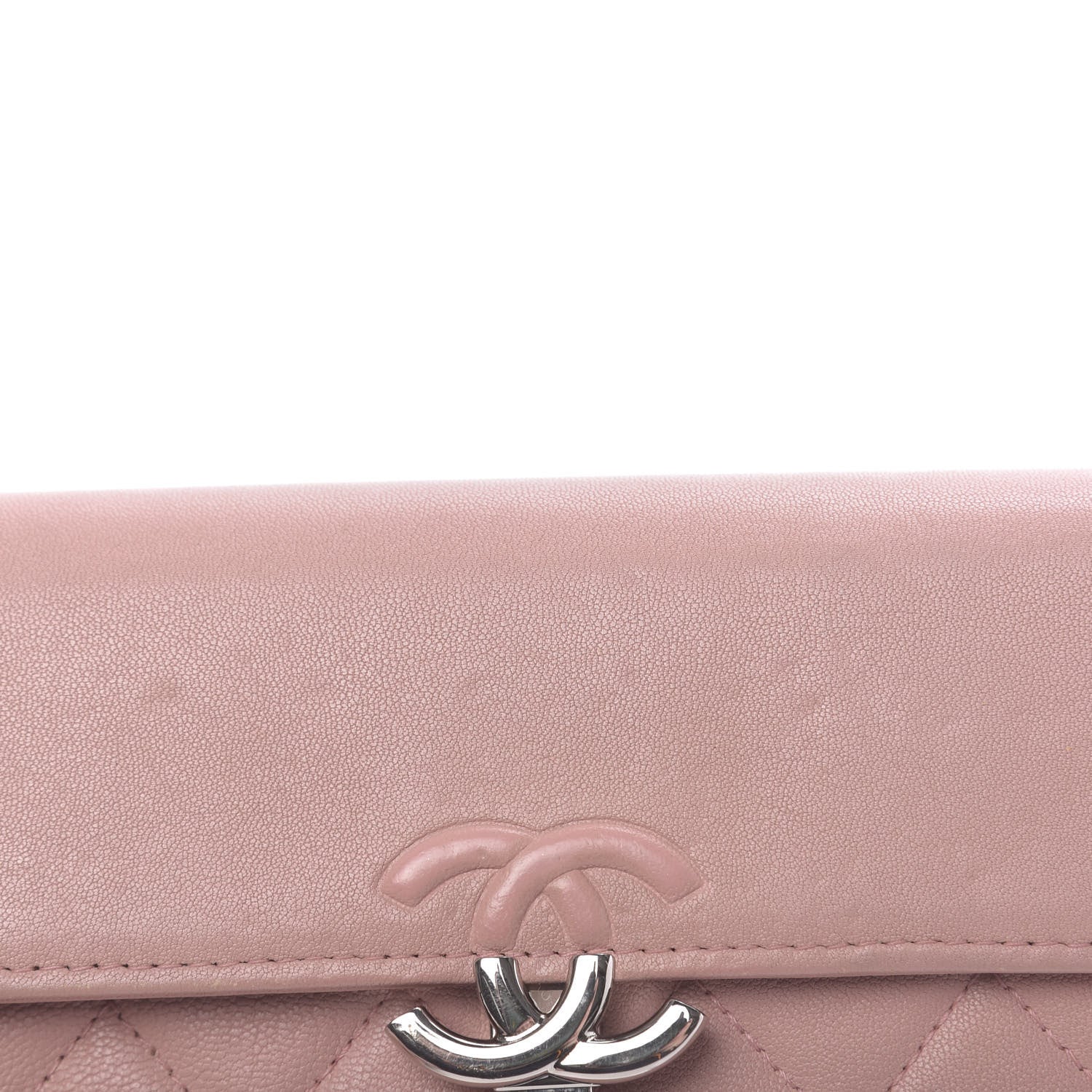 Chanel Lambskin Quilted CC Box Flap Wallet Light Pink 13 of 16