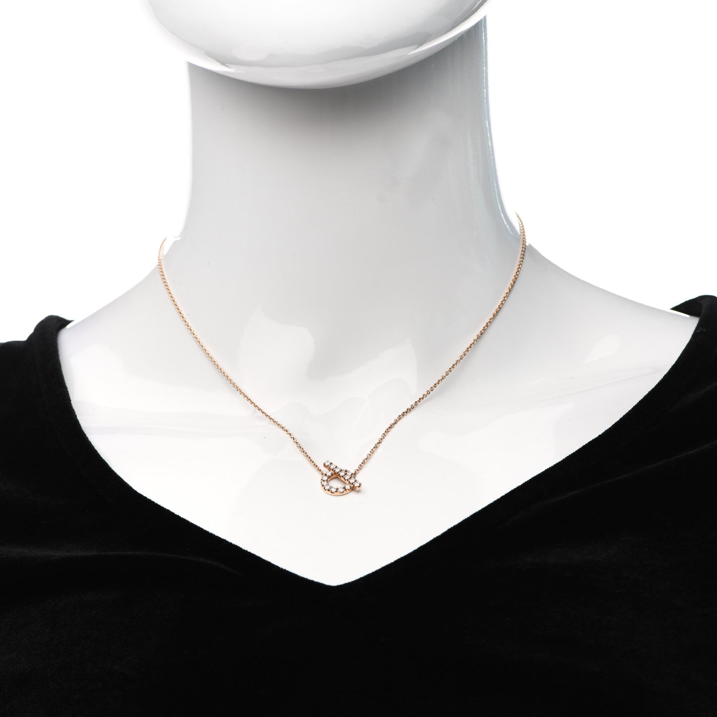 18K Rose Gold Diamond Finesse Pendant Necklace