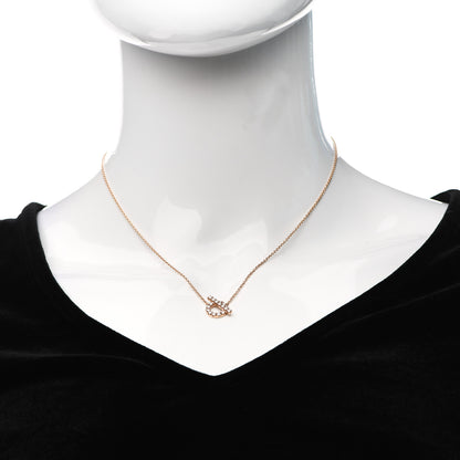 Hermes 18K Rose Gold Diamond Finesse Pendant Necklace 2 of 5