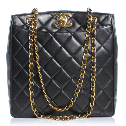 Chanel Lambskin Quilted CC Shoulder Bag Black 1 of 9