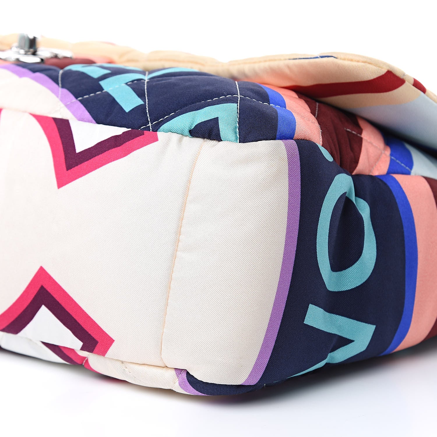 Chanel Fabric Quilted Printed Flap Multicolor 9 of 14
