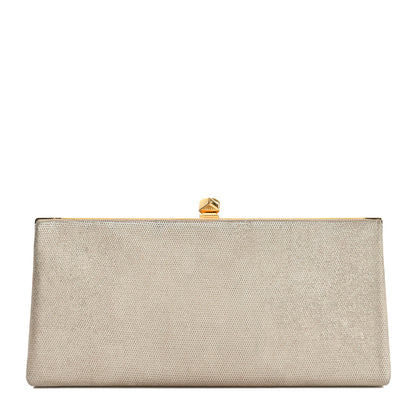 Jimmy Choo Metallic Coarse Glitter Celeste Clutch Champagne 1 of 9