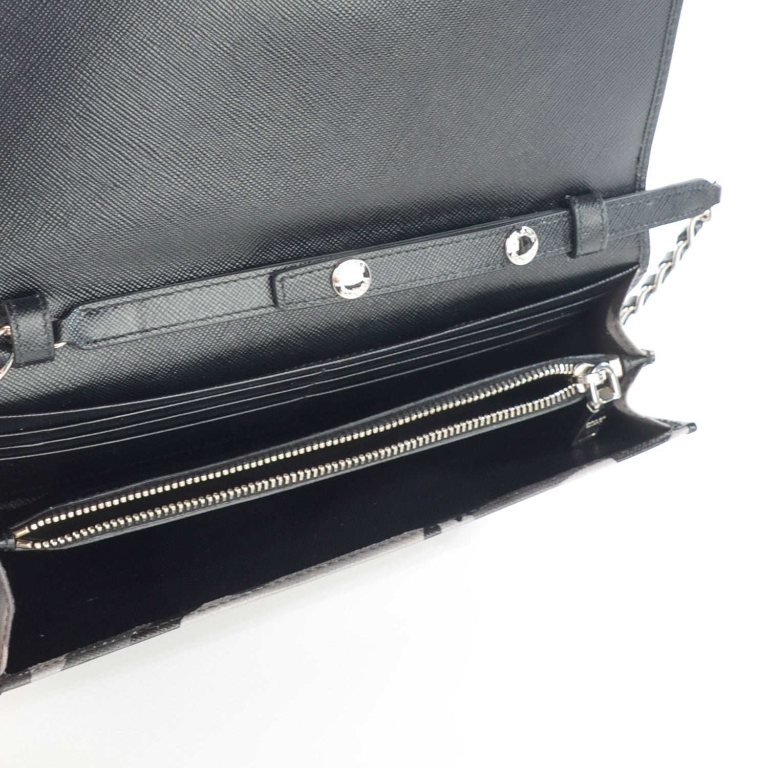 Prada Saffiano Camouflage Print Continental Chain Wallet Marmo Dis Camouflage 5 of 8