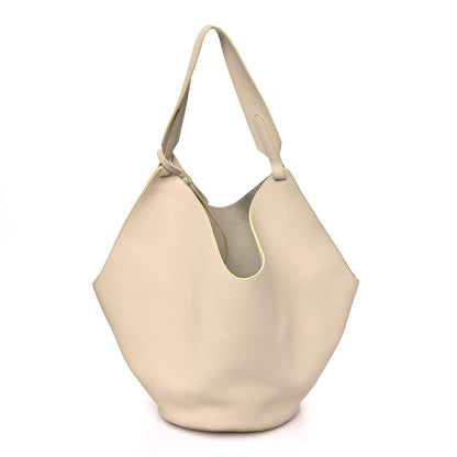 Khaite Pebbled Sport Calfskin Medium Lotus Tote Ivory 3 of 10
