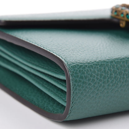 Gucci Calfskin Mini Dionysus Chain Wallet Emerald 8 of 10