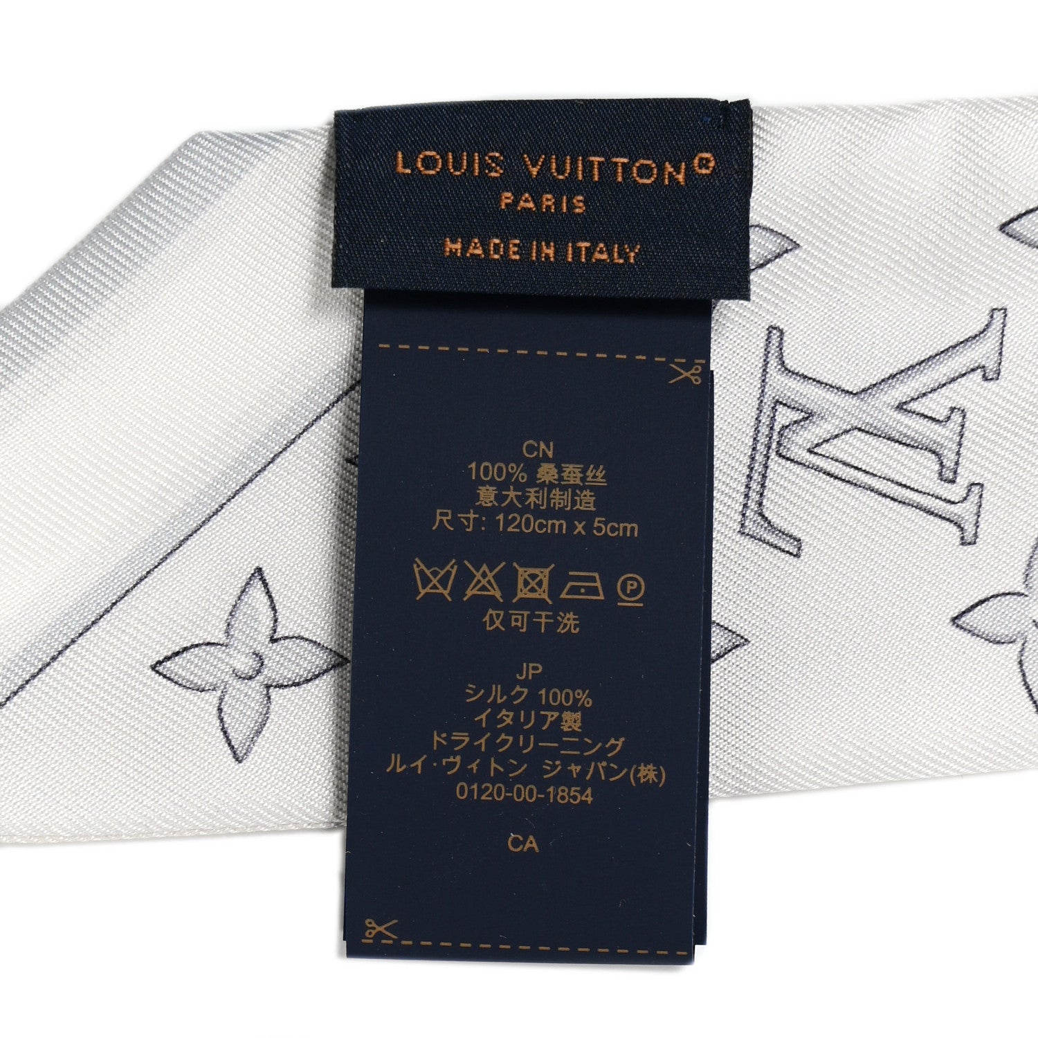 Louis Vuitton Silk Louisette BB Bandeau Silver 3 of 4