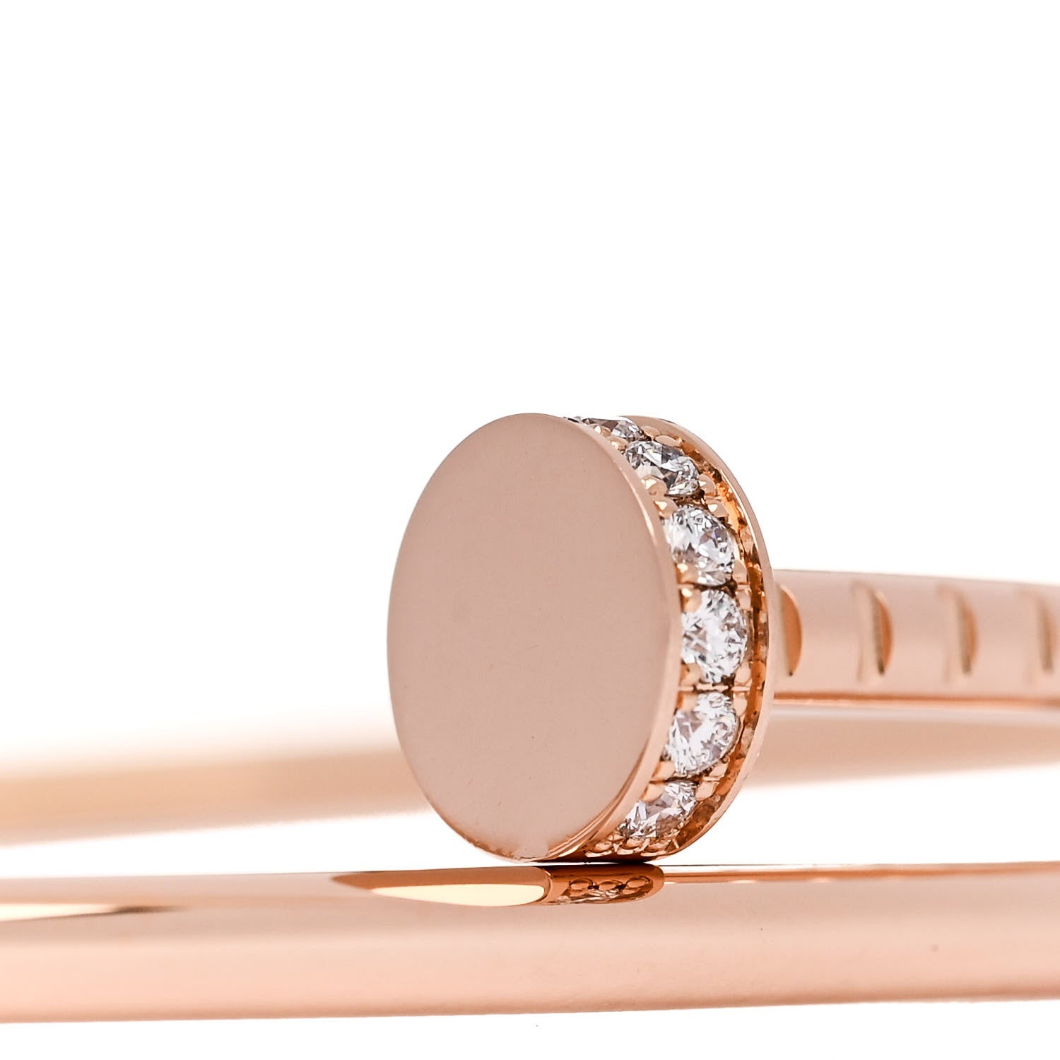 Cartier 18K Pink Gold Diamond Small Juste Un Clou Bracelet 17 3 of 5