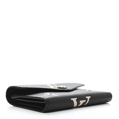 Louis Vuitton Empreinte Monogram Giant Victorine Wallet Black Beige 4 of 7