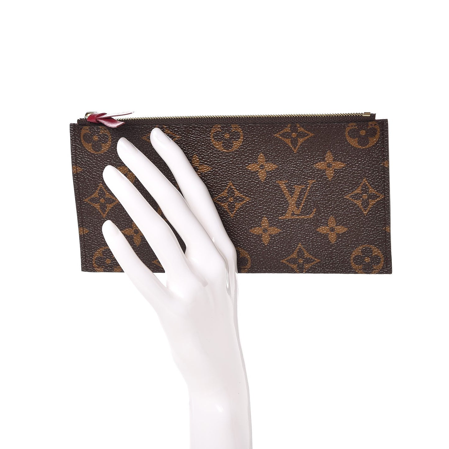 Monogram Felicie Chain Wallet Zippered Insert Fuchsia