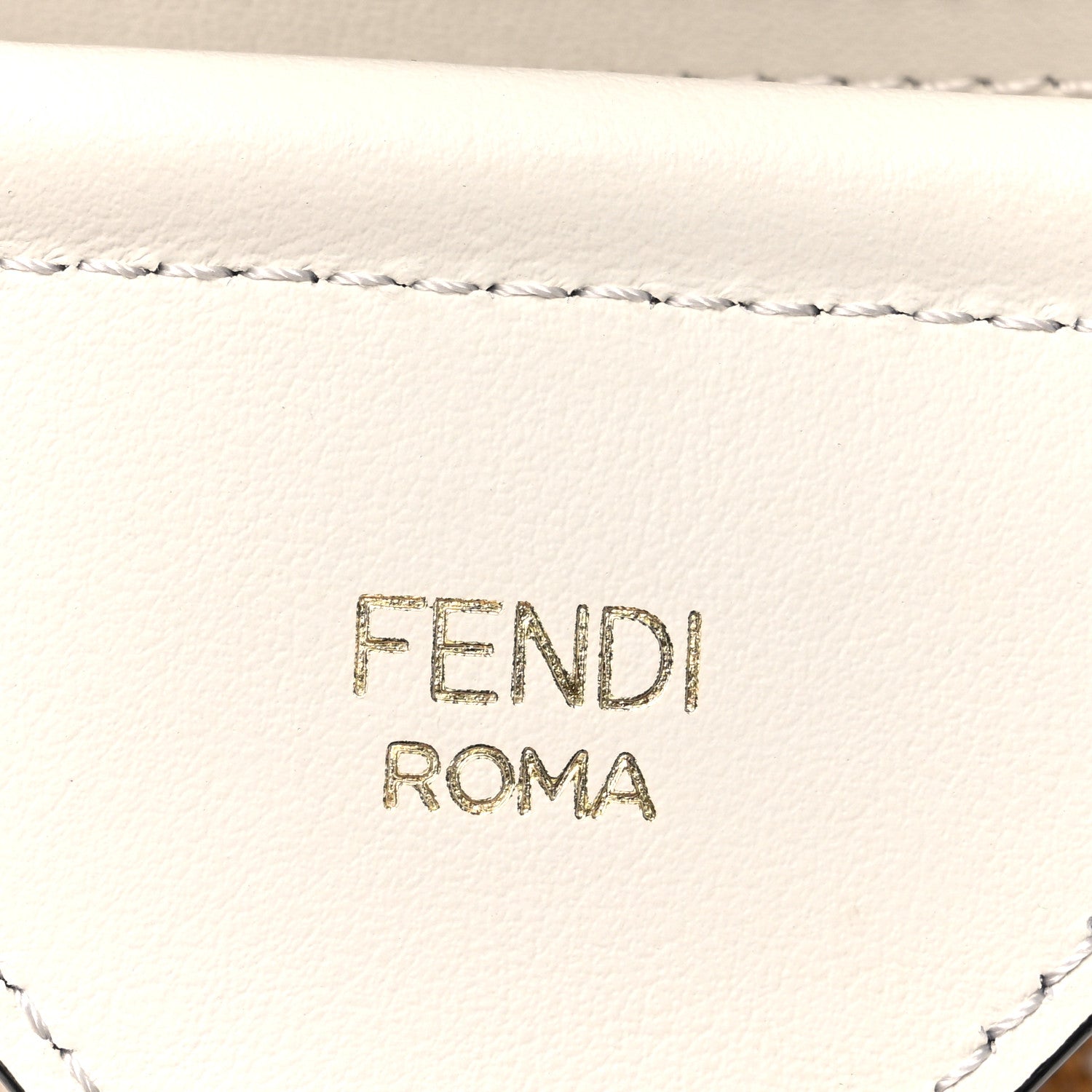 Fendi Cannete Ribbon Poly Vitello Century Logo Adjustable Strap