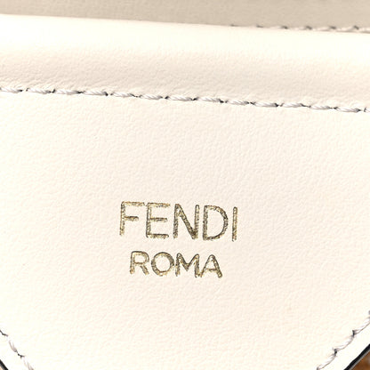 Fendi Cannete Ribbon Poly Vitello Century Logo Adjustable Strap You White Garza Ecru 4 of 5