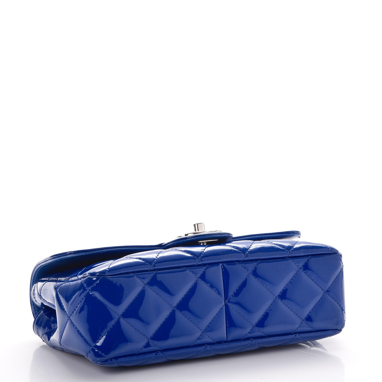 Chanel Patent Quilted Small Coco Shine Flap Blue 4 of 7