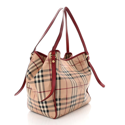 Burberry Haymarket Check Small Canterbury Tote Red 3 of 10