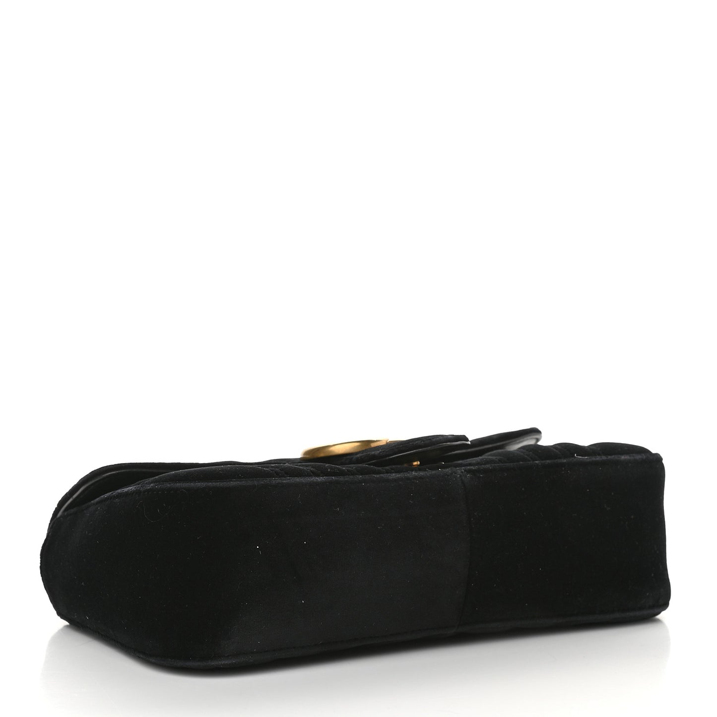 Velvet Matelasse Small GG Marmont Shoulder Bag Black