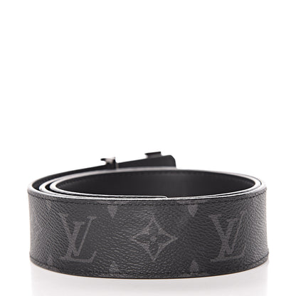 Louis Vuitton Calfskin Monogram Eclipse LV Initiales Reversible Belt 80 32 3 of 7