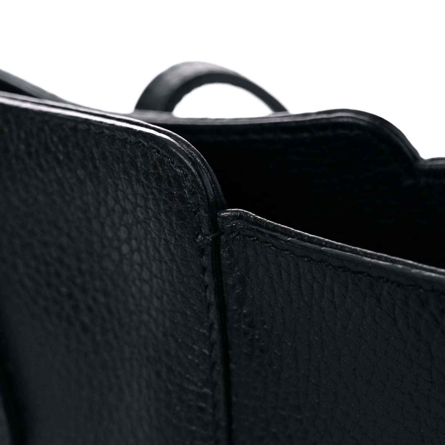 Pebbled Calfskin Small Swing Tote Black